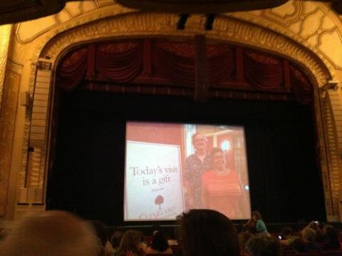 Look whose photo is on Connor Palace Theatre stage! Gift of the Cleveland Foundation