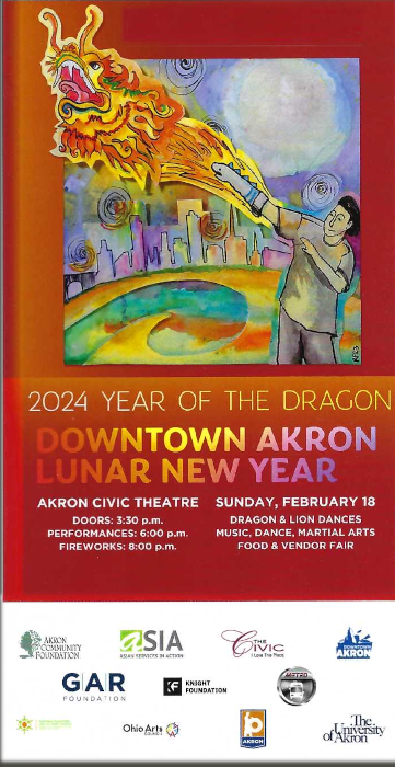 Sunday, February 18, 2024 - Year of the Dragon Downtown Akron Lunar New Year Celebration at Akron Civic Theatre