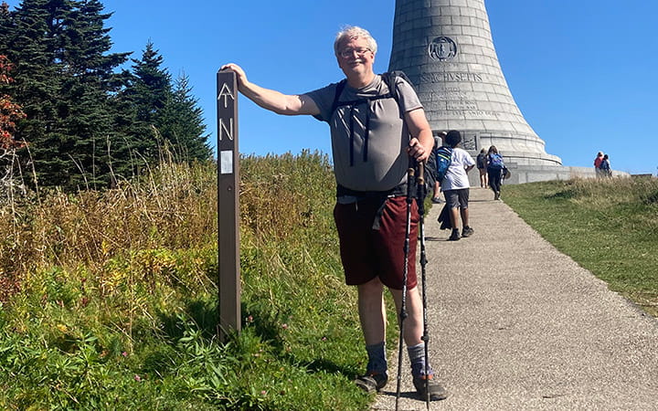 Stuart O. Smith, Jr., on Mount Greylock, the highest point on the Appalachian Trail in Massachusetts. Photo courtesy of Stuart O. Smith, Jr. - sosAssociates.com