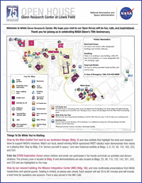 Official map & brochure from the NASA Glenn Research Center Open House