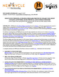 NEOcycle 2017 Press Release