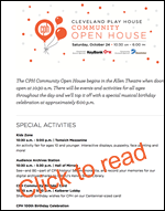 Cleveland Play House Centennial Celebration Open House