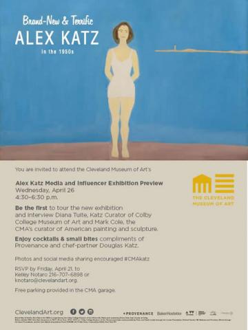Alex Katz Media and Influencer Exhibition Preview Invitation