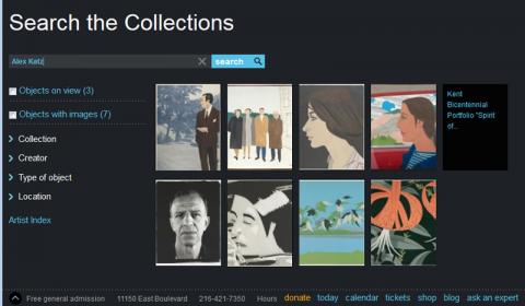 Easily search for the museum's database of currently shown works of art.