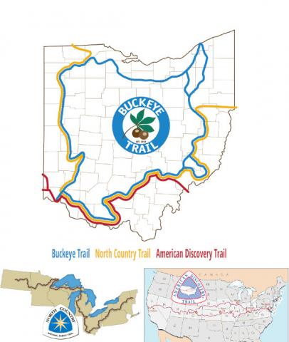 A section of the Buckeye Trail is also part of the American Discovery Trail and the North Country Trail.