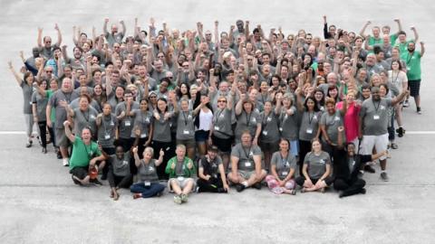 Cleveland GiveCamp Volunteers on Airport Tarmac