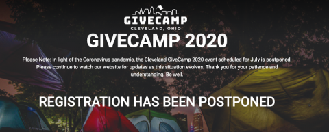 "Cleveland GiveCamp 2020 event scheduled for July is postponed"