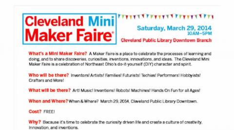 Announcing March 29, 2014 Cleveland Mini Maker Faire