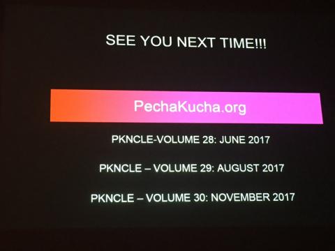 Watch for announcements of future PechaKucha Night Cleveland events: June 2016, August 2016, November 2016.