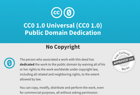  Creative Commons Zero (CC0): Waives all rights to work worldwide under copyright law