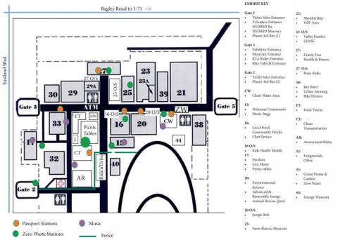 Map of EarthFest 2015 Activities