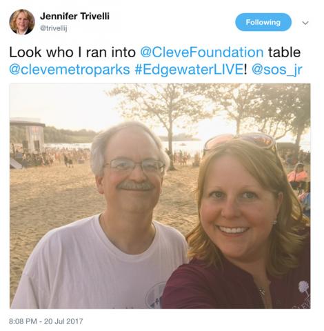 Jennifer Trivelli and me at Cleveland Metroparks Edgewater Live!