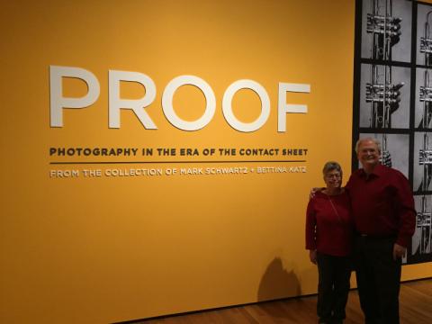 Julie and Stuart at the opening for "PROOF: Photography in the Era of the Contact Sheet"