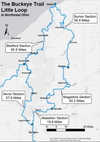 Buckeye Trail &quot;Little Loop&quot; Map