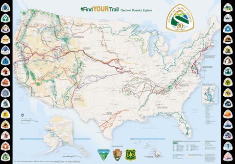 National Trails System Act celebrated its 50th year in 2018! 11 national scenic trails, 19 national historic trails.