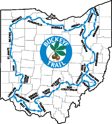 Map of Ohio's Buckeye Trail
