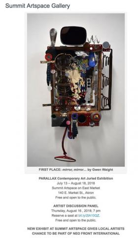 PARALLAX Contemporary Art Juried Exhibition at Summit Artspace Main Gallery 