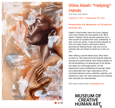 Stina Aleah: &quot;Helping&quot; Hands at moCa Cleveland