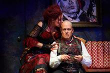 Sara M. Bruner (as Mrs. Lovett) and Tom Ford (as Sweeney Todd)