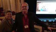 Julie and Stuart in media section in the Connor Palace Theatre loge