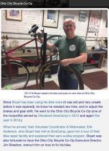 Thank you to Ohio City Bicycle Co-Op for help in fixing Stuart's bike!