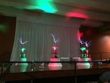 Tesla Orchestra - musical Tesla coils converting music into lightning bolts!
