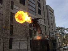 A fire-breathing dragon courtesy of the Heavy Meta Collective.