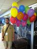 Kevin with balloons for each GiveCamp team