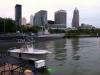 Great views of USS Cod submarine & Cleveland skyline from the LeanDog boat