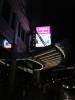 At night, the lights come up on the entrance to Connor Palace Theatre