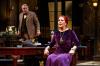 Actor Lynn Allison (right, as psychic Helga Ten Dorp) shares her "vision" with and Aled Davies (left, as lawyer Porter Milgrim) in the Great Lakes Theater production of Broadway's longest running comic thriller "Deathtrap" at the Hanna Theatre, PlayhouseSquare. (Photo by Roger Mastroianni)