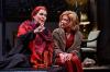 Actors Lynn Allison (left, as psychic Helga Ten Dorp) and Tracee Patterson (right, Myra Bruhl) share a mysterious moment in the Great Lakes Theater production of Broadway's longest running comic thriller "Deathtrap" at the Hanna Theatre, PlayhouseSquare. (Photo by Roger Mastroianni)
