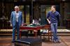 Actors Aled Davies (left, as lawyer Porter Milgrim) and Nick Steen (right, as the young writer Clifford Anderson) face off in the Great Lakes Theater production of Broadway's longest running comic thriller "Deathtrap" at the Hanna Theatre, PlayhouseSquare. (Photo by Roger Mastroianni)