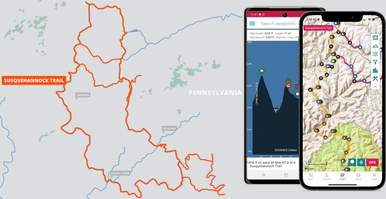 Susquehannock Trail System (STS) FarOut Map App Susquehannock Trail System (STS) FarOut Map App
